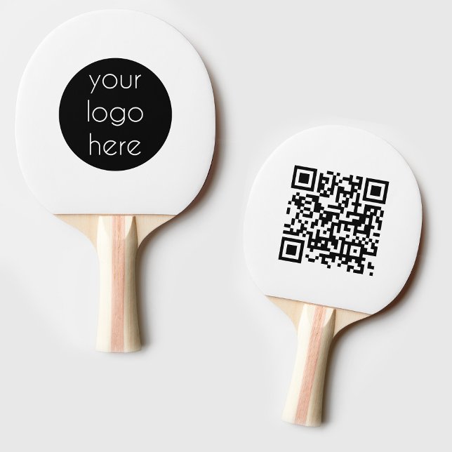 Business Logo Company QR Code Table Tennis Ping Pong Paddle (Business Logo Company QR Code Table Tennis Ping Pong Paddle)