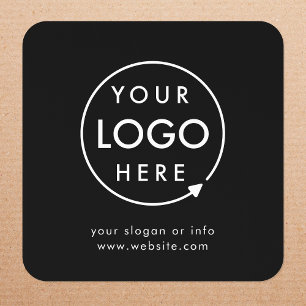 Business Logo Corporate Company Minimalist Square Sticker