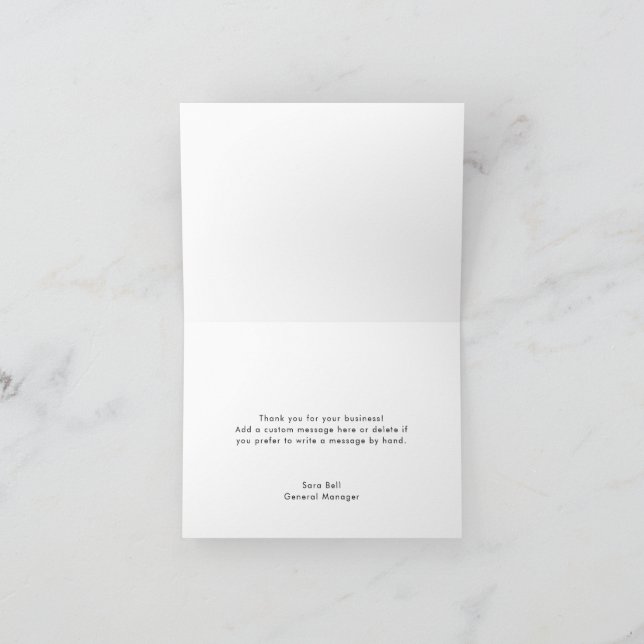 Business Logo | Corporate Company Professional Thank You Card (Inside)