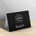 Business Logo | Corporate Company Professional Thank You Card<br><div class="desc">A simple custom black business template in a modern minimalist style which can be easily updated with your company logo,  greeting and message. Need help? Feel free to contact me using the message button on the product page and I will be happy to help.</div>