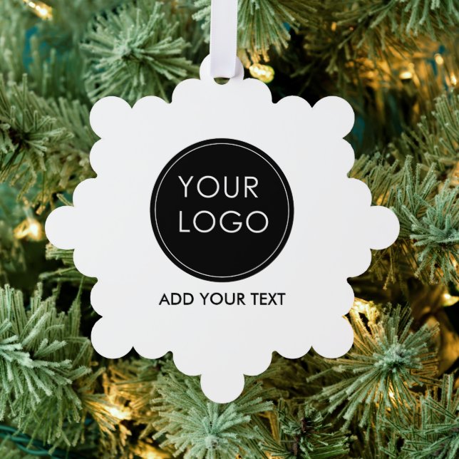 Business Logo Corporate Company White Tree Decoration Card (Insitu (Tree))