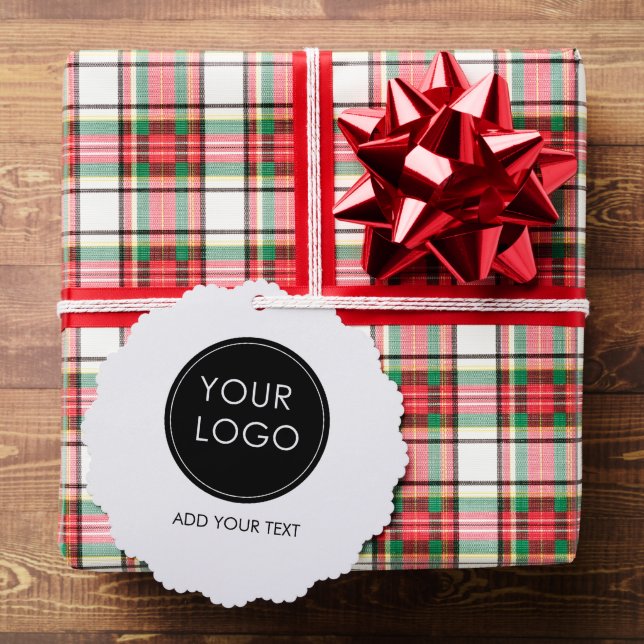 Business Logo Corporate Company White Tree Decoration Card (Insitu (Gift))