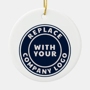 Business Logo Corporate Employee Christmas Holiday Ceramic Tree Decoration