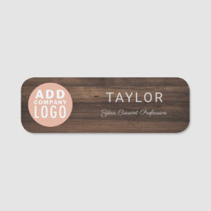 Business Logo Corporate Employees Custom Name Tag