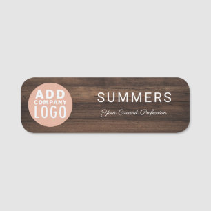 Business Logo Corporate Employees Custom Name Tag