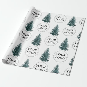 Business Logo Corporate Promotion Christmas Tree Wrapping Paper