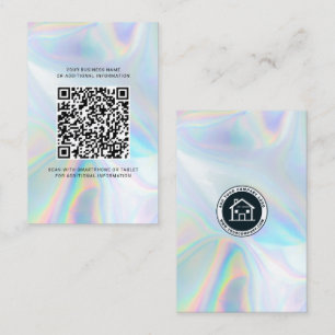 Business Logo Corporate QR Code Holographic Card
