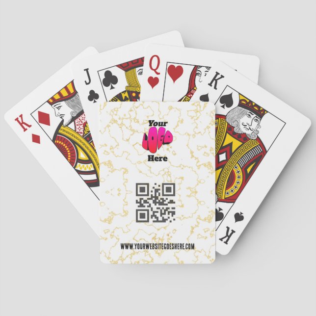 Business LOGO Corporate QR CODE Playing Cards (Back)