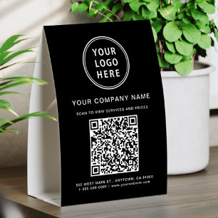 Business Logo Create Your QR Code Black