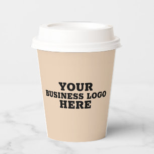 BUSINESS LOGO CUSTOM COFFEE PAPER CUPS