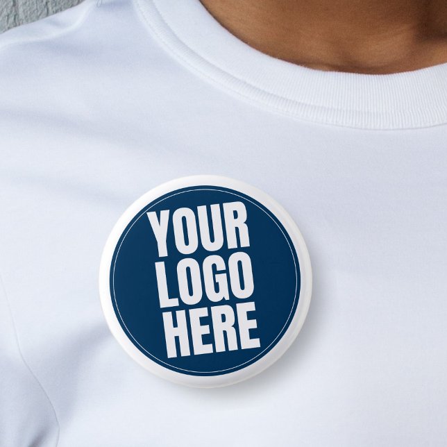 Business Logo Custom Company Photo 3 Cm Round Badge (company business logo button pin)