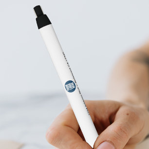 Business Logo Custom Company Photo Black Ink Pen
