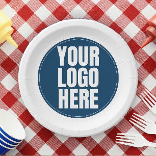 Business Logo Custom Company Photo Paper Plate
