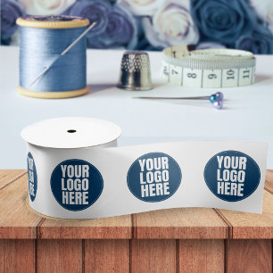 Business Logo Custom Company Photo Satin Ribbon