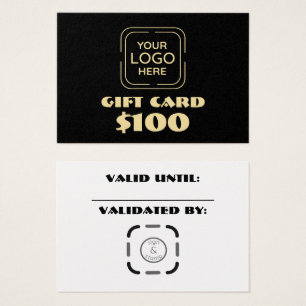 Business Logo Custom Gift Card