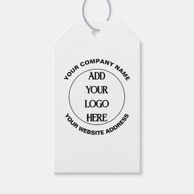 Business Logo Custom  Gift Tags (Front)