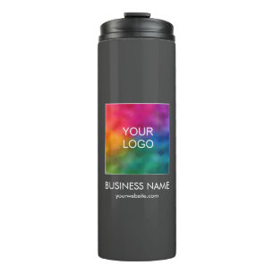 Business Logo Custom Minimalist Template Elegant Thermal Tumbler