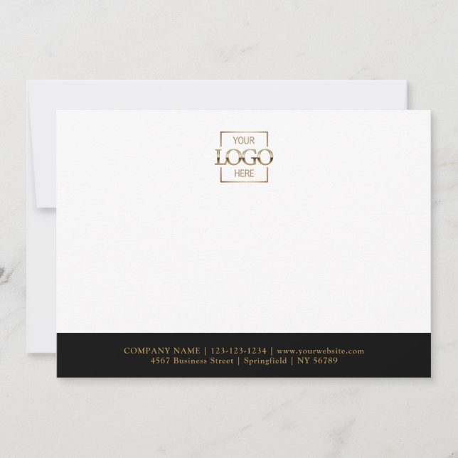 Business Logo Custom Personalised Modern Flat Card (Front)