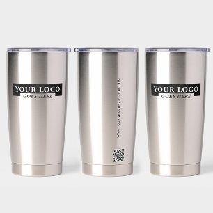 Business logo Custom QR code website Professional Insulated Tumbler