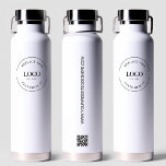 Business logo Custom QR code website professional Water Bottle<br><div class="desc">Make a lasting impression with our Business Logo Custom QR Code Website Professional Water Bottle. This sleek and professional water bottle is the perfect way to showcase your business logo and increase web-traffic and customer engagement. By incorporating a custom QR code generator on the bottle, you can provide a direct...</div>