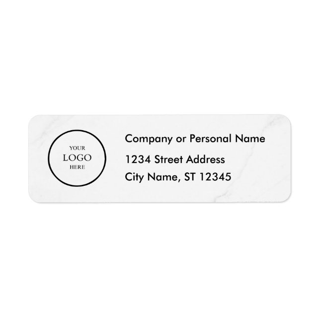 Business Logo Custom Return Address Label (Front)