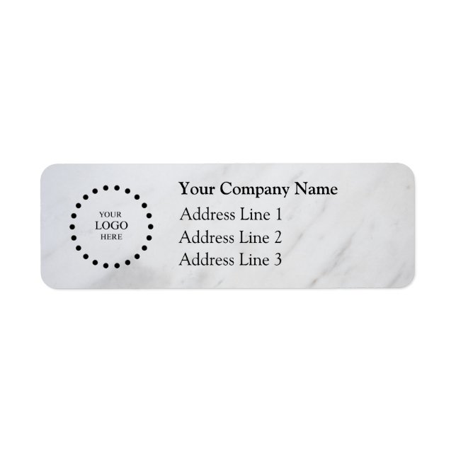 Business Logo Custom Return Address Label (Front)