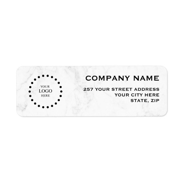 Business Logo Custom Return Address Label (Front)