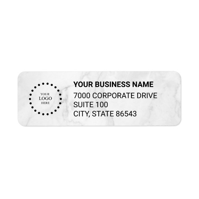 Business Logo Custom Return Address Label (Front)