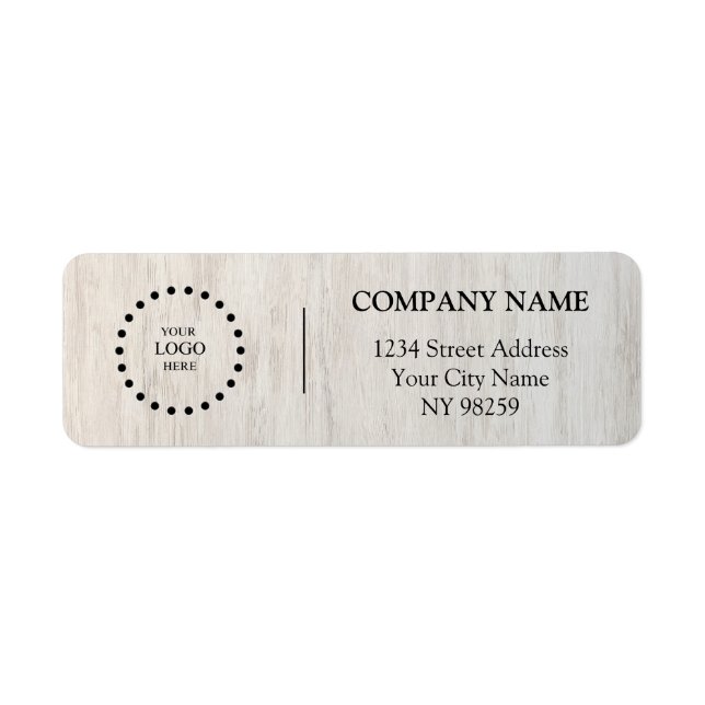 Business Logo Custom Return Address Label (Front)