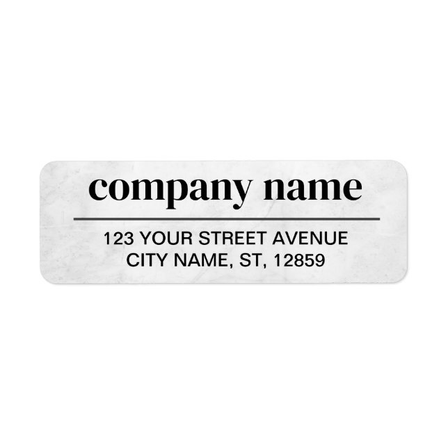 Business Logo Custom Return Address Label (Front)