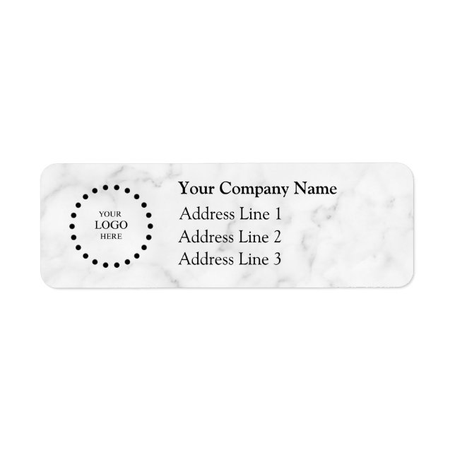 Business Logo Custom Return Address Label (Front)