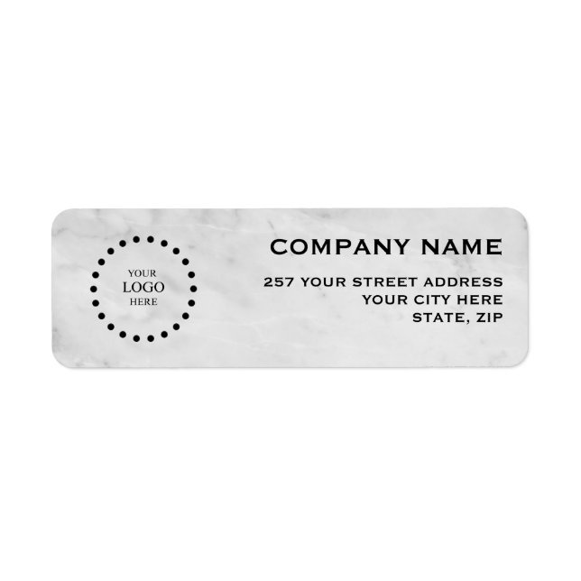 Business Logo Custom Return Address Label (Front)