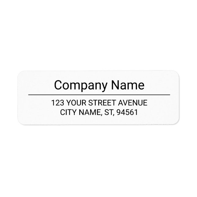 Business Logo Custom Return Address Label (Front)
