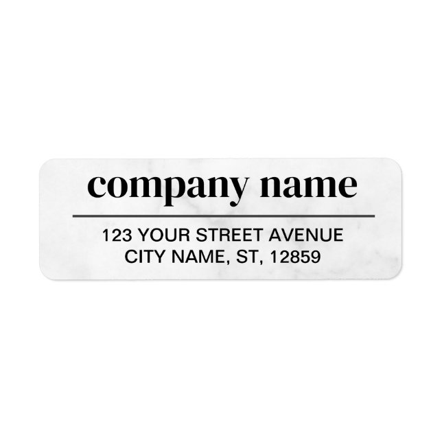 Business Logo Custom Return Address Label (Front)