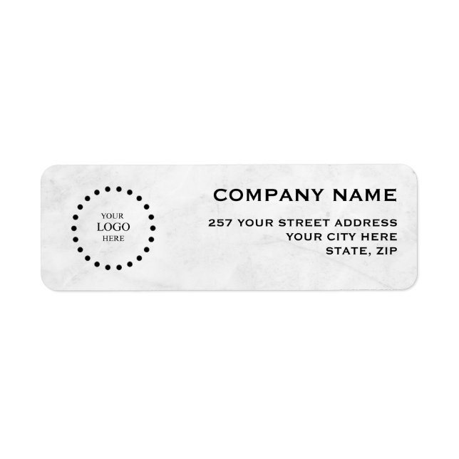 Business Logo Custom Return Address Label (Front)