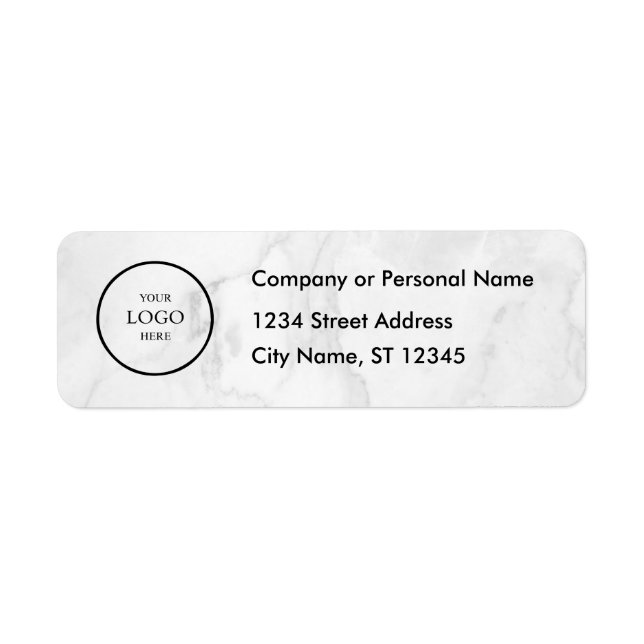 Business Logo Custom Return Address Label (Front)