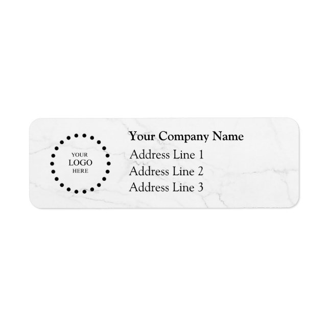Business Logo Custom Return Address Label (Front)