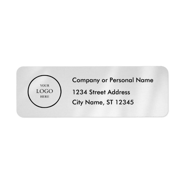 Business Logo Custom Return Address Label (Front)