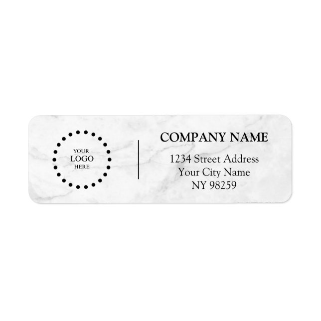 Business Logo Custom Return Address Label (Front)