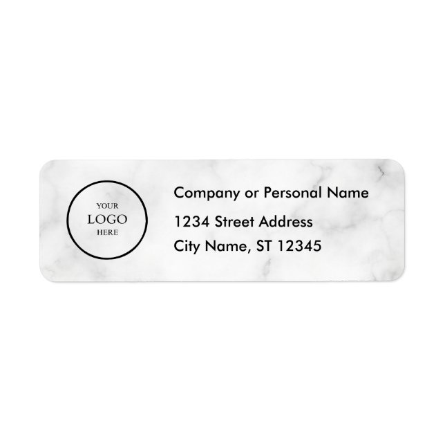 Business Logo Custom Return Address Label (Front)