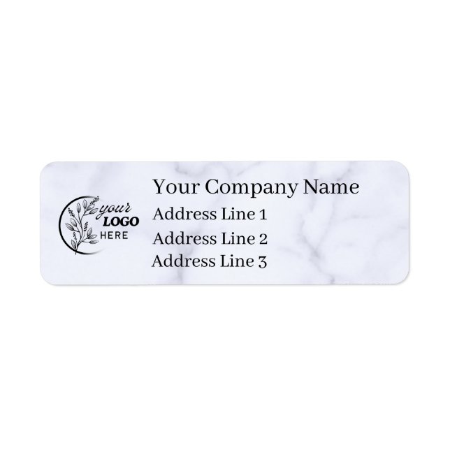 Business Logo Custom Return Address Label (Front)
