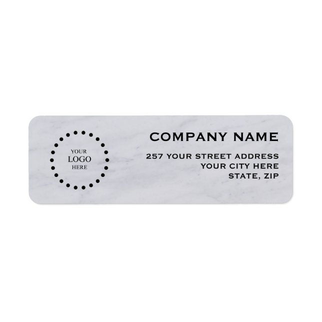 Business Logo Custom Return Address Label (Front)