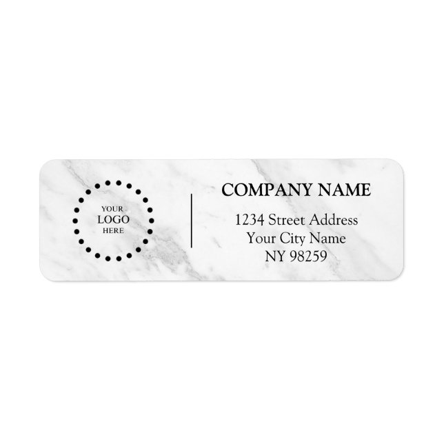 Business Logo Custom Return Address Label (Front)
