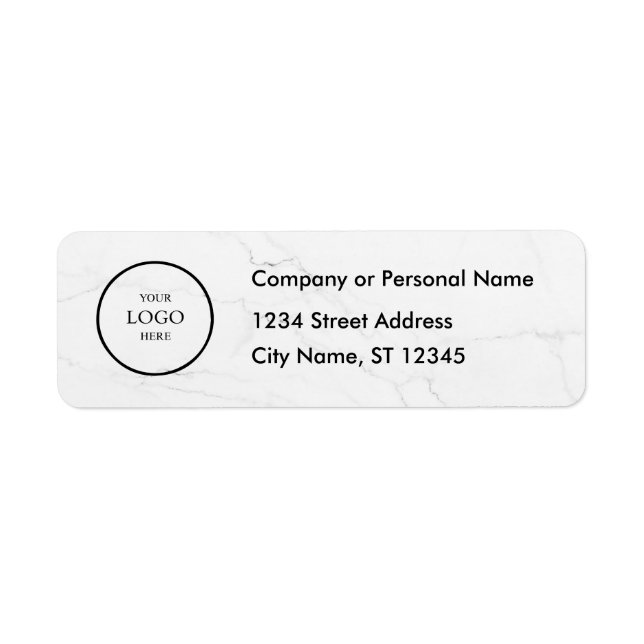 Business Logo Custom Return Address Label (Front)