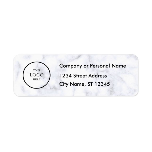 Business Logo Custom Return Address Label (Front)