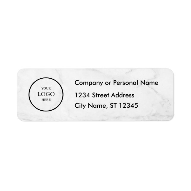 Business Logo Custom Return Address Label (Front)
