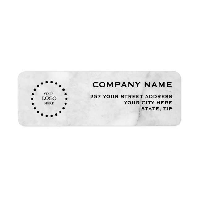 Business Logo Custom Return Address Label (Front)