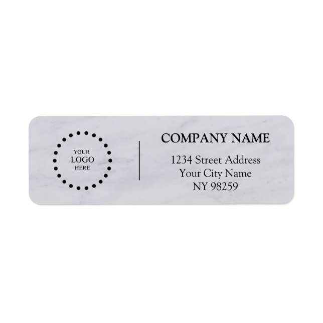 Business Logo Custom Return Address Label (Front)