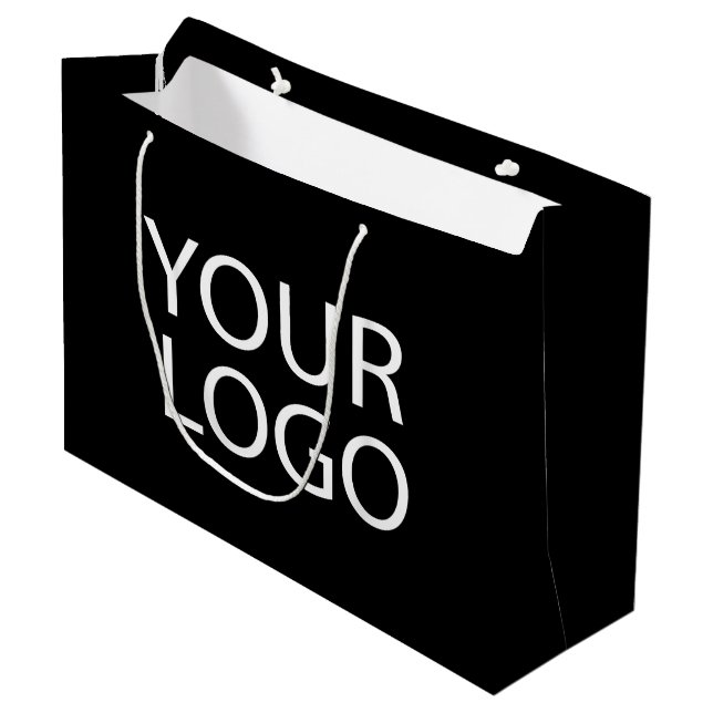 Business Logo | Custom shopping bags with logo (Front Angled)