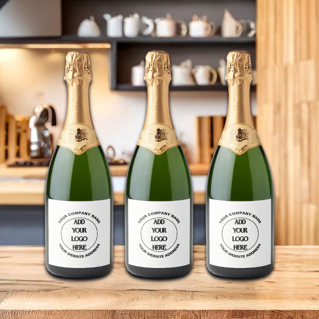 Business Logo Custom  Sparkling Wine Label (Creator Uploaded)